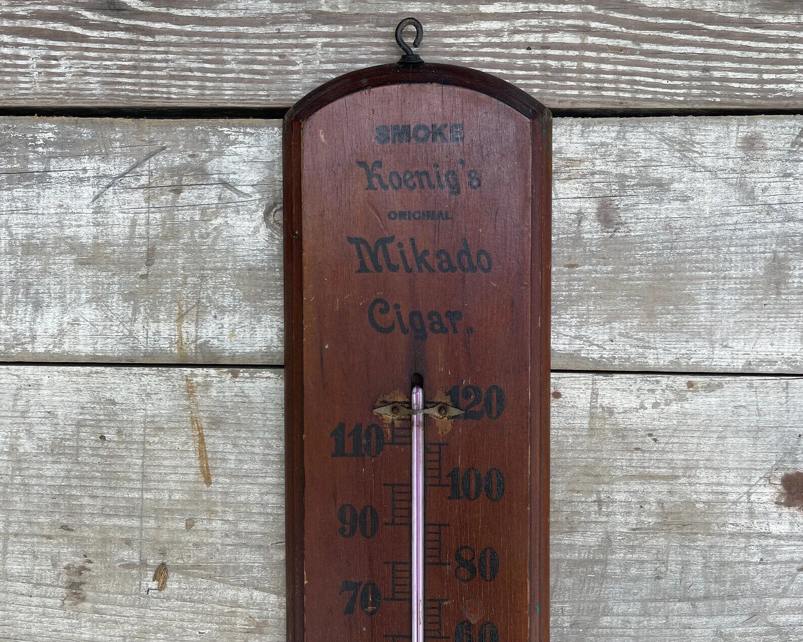Antique Koenig's Mikado Cigar Thermometer - Philadelphia