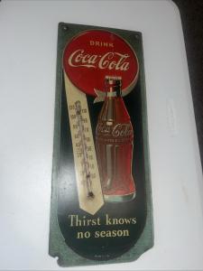 1940s Coca-Cola Advertising Thermometer