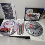Chevrolet Corvette Antique Thermometer and Signs Set
