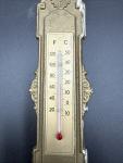 Vintage Heavy Ornate Metal Advertising Thermometer