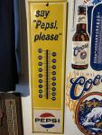 1960s Pepsi Vintage Advertising Thermometer