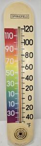 Vintage Springfield Rainbow Plastic Thermometer 15