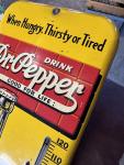 Vintage Dr Pepper Thermometer Sign with 40s Graphics