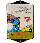 Vintage Superman Conoco Porcelain Thermometer