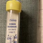 True Value Achord Hardware Vintage Glass Thermometer