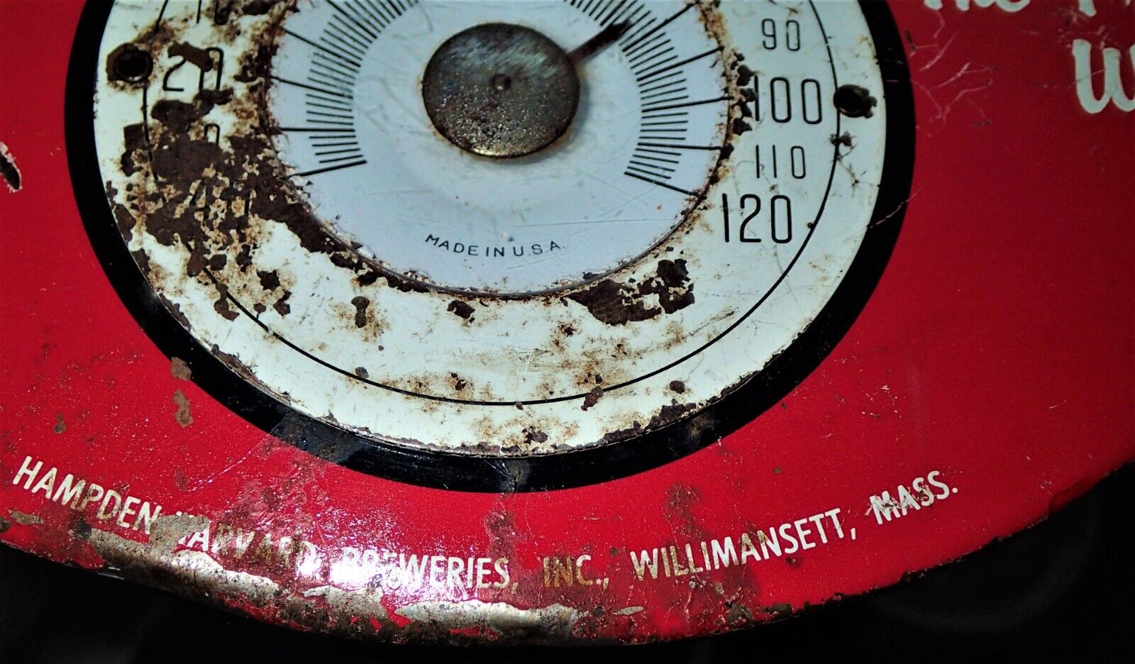 MA USA Hampden Harvard Export Beer Thermometer Advertisement