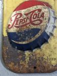 1950s Vintage Pepsi Cola Metal Thermometer Sign