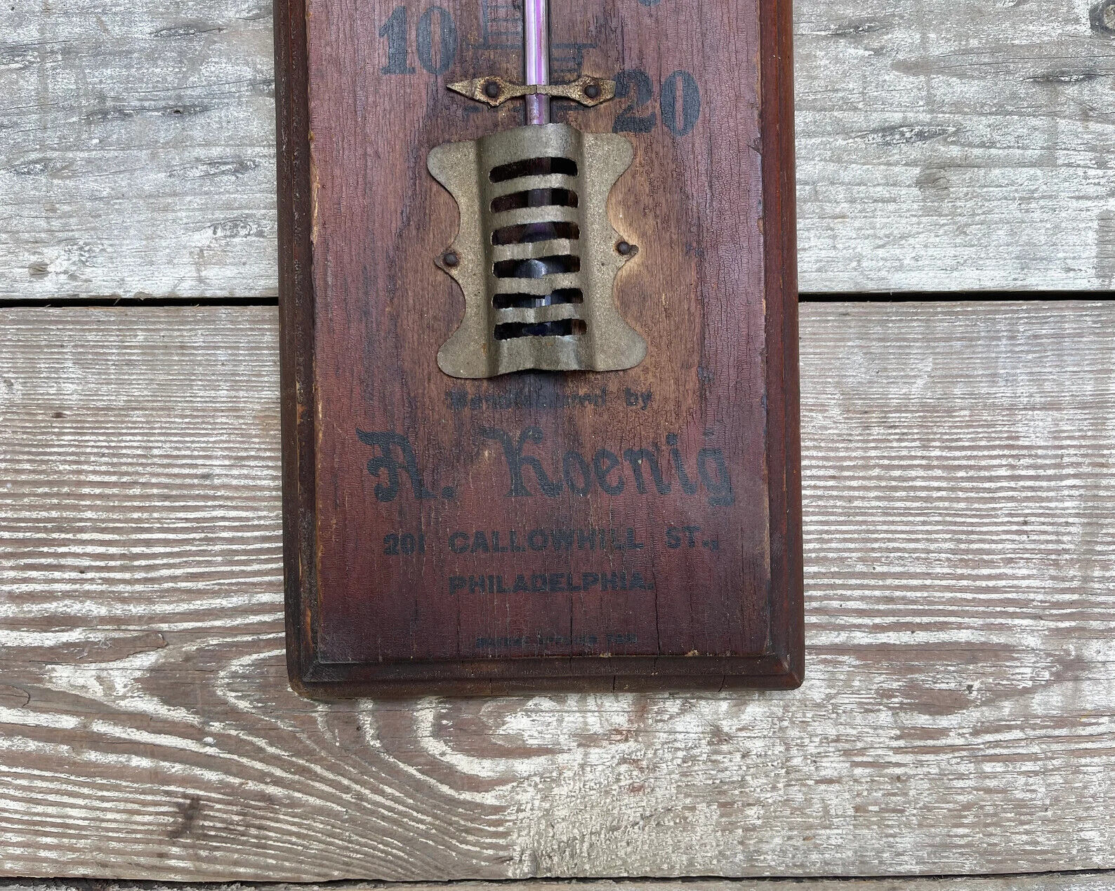 Antique Koenig's Mikado Cigar Thermometer - Philadelphia
