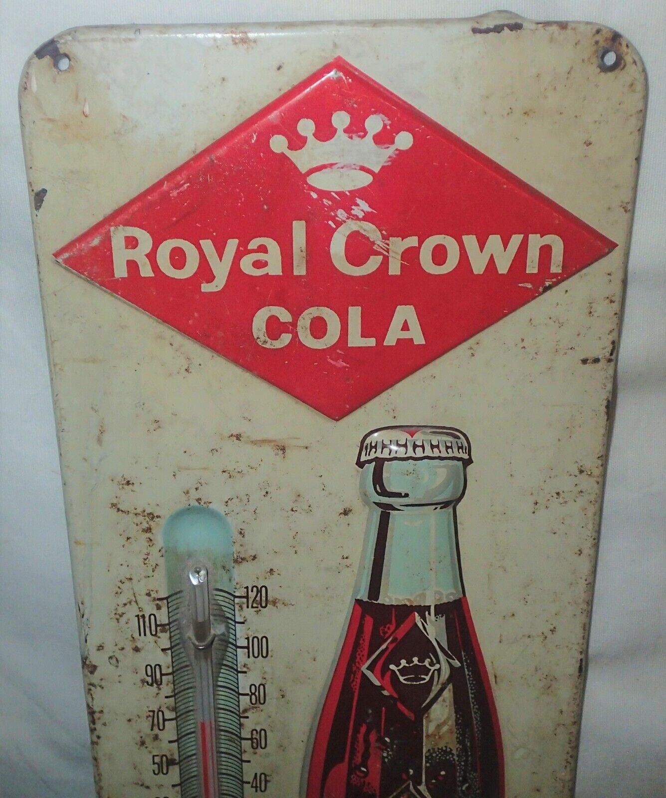 USA Royal Crown Soda Antique Glass Thermometer