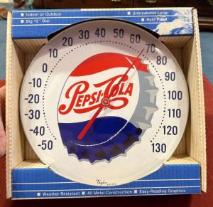 Pepsi-Cola Jumbo Dial Advertising Thermometer 12
