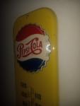 Vintage Pepsi Cola Advertising Thermometer - Large