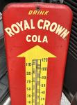 Vintage Royal Crown Cola Enamel Thermometer Sign