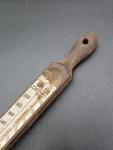 Vintage USA Wooden Brass Hand Held Thermometer