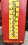 Vintage Royal Crown Cola Enamel Thermometer Sign