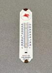 Vintage 12” Mobil Pegasus Thermometer Sign