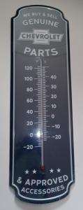 Chevrolet Parts Metal Thermometer for Man Cave