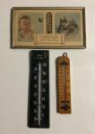 Set of 3 Vintage Advertising Thermometers from the 40s-50s