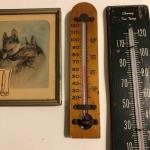 Set of 3 Vintage Advertising Thermometers from the 40s-50s