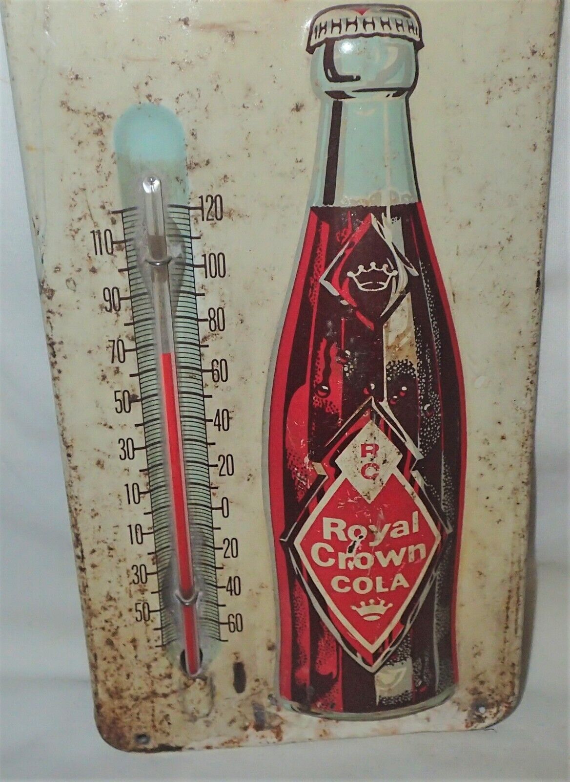 USA Royal Crown Soda Antique Glass Thermometer