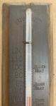 1930s Embossed Wood & Brass Outdoor Thermometer