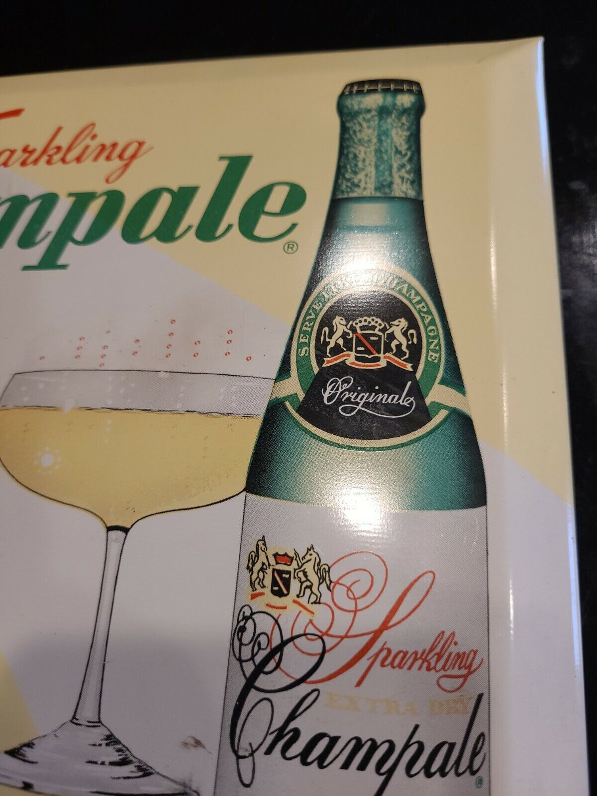 Vintage Chamale Malt Liquor Tin Thermometer - 8x8
