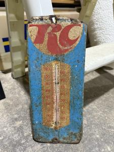 Vintage 1960’s RC Royal Crown Cola Metal Advertising Thermometer Sign Works