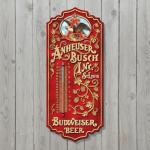 Anheuser Busch Budweiser Beer Thermometer (17.5" x 7.5")