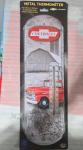 Chevrolet Metal Thermometer Bowtie Logo Red Truck Tin Sign