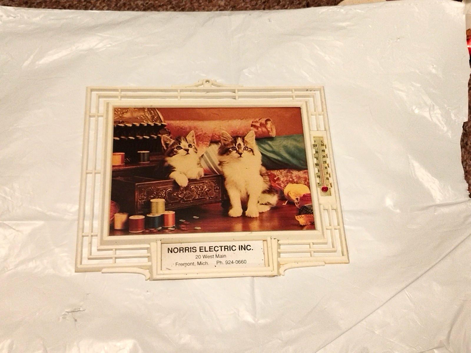 Thermometer Advertising Vintage Lucite Electric Store Fremont Frame Plastic