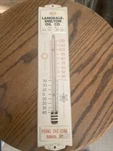 Vintage Thermometer Advertising Enco Gas And Oil