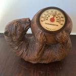RARE & WONDERFUL 1930s SyrocoWood Bear Playing With Ball Thermometer