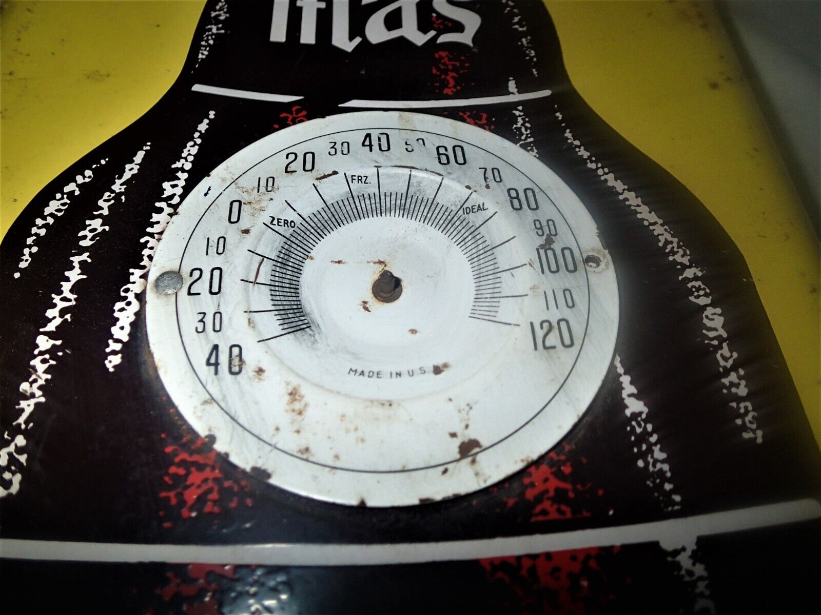MA'S ROOT BEER SODA Advertising Thermometer - Antique