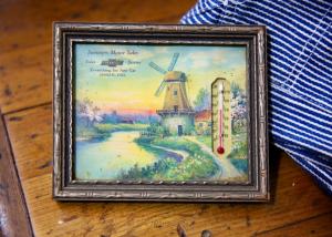 Vintage Chevy Dealer Promo Advertising Thermometer Sign Ossian, IN Auto Windmill