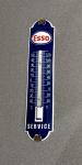 VINTAGE 12” ESSO GASOLINE PORCELAIN THERMOMETER SIGN CAR GAS OIL MOTORCYCLE