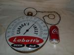 Labatt's Beer Ale Thermometer Chain Sign