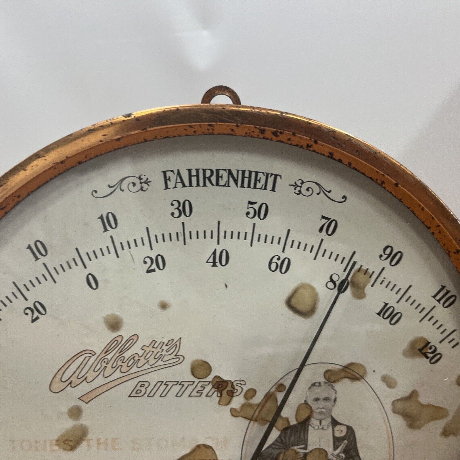 Vintage ABBOTTS BITTERS Thermometer - Brings Digestive Aid