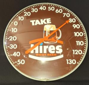 Vintage Hires Root Beer Bubble Wall Thermometer