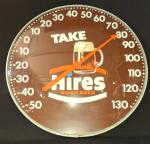 Vintage Hires Root Beer Bubble Wall Thermometer