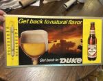 Vintage 70s Duke Beer Thermometer Advertising Sign