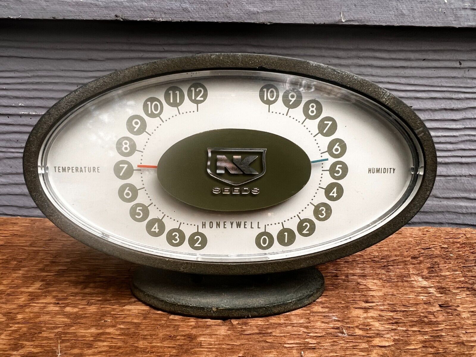 Rare Antique Honeywell NK Seeds Table Thermometer