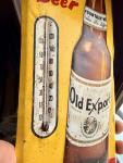 Vintage Export Beer Thermometer Sign - Metal Tin