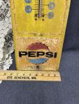 Pepsi Cola Bottle Cap Vintage Thermometer 26.9” Tall