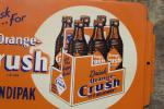 1950s Orange Crush Soda Embossed Metal Thermometer