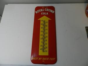 1952 Royal Crown Cola Antique Thermometer Sign