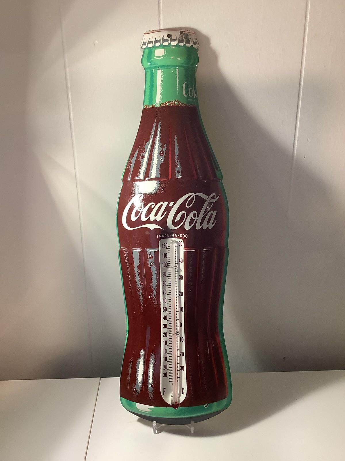 Coca-Cola Bottle Thermometer 16.5” Vintage Charm
