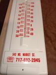 Vintage Carbon Heckert Advertising Metal Thermometer 14