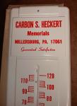 Vintage Carbon Heckert Advertising Metal Thermometer 14