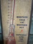 Vintage Pepsi Cola Advertising Thermometer Sign