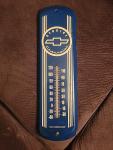 Vintage Chevrolet Blue and White Metal Thermometer 17