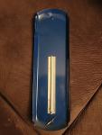 Vintage Chevrolet Blue and White Metal Thermometer 17